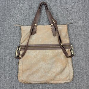 Crown Village Crossbody Bag Womens Brown Leather 2 Tone Shouder Bag Tote